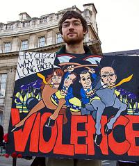 Student's take on violence Photo: Chris Beckett