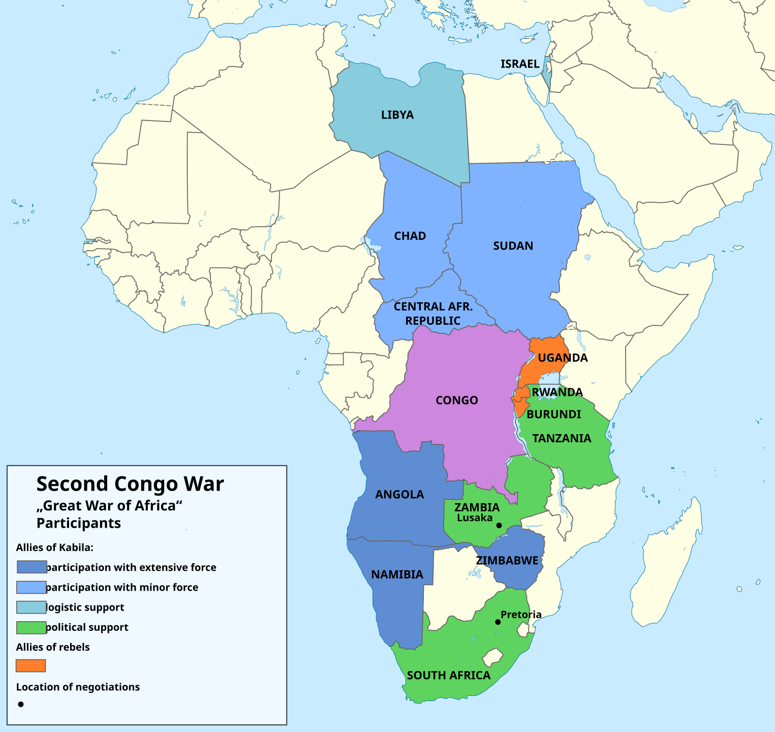 Second Congo War Africa map en Image Don kun Wikimedia Commons