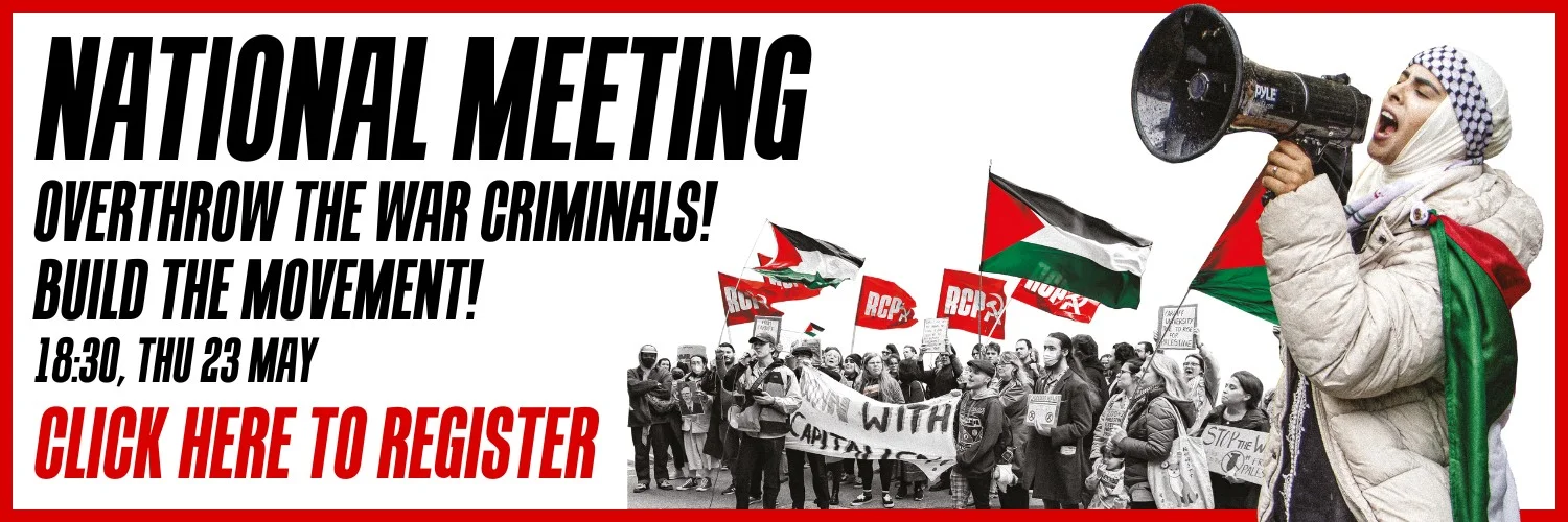 National meeting palestine banner Image RCP