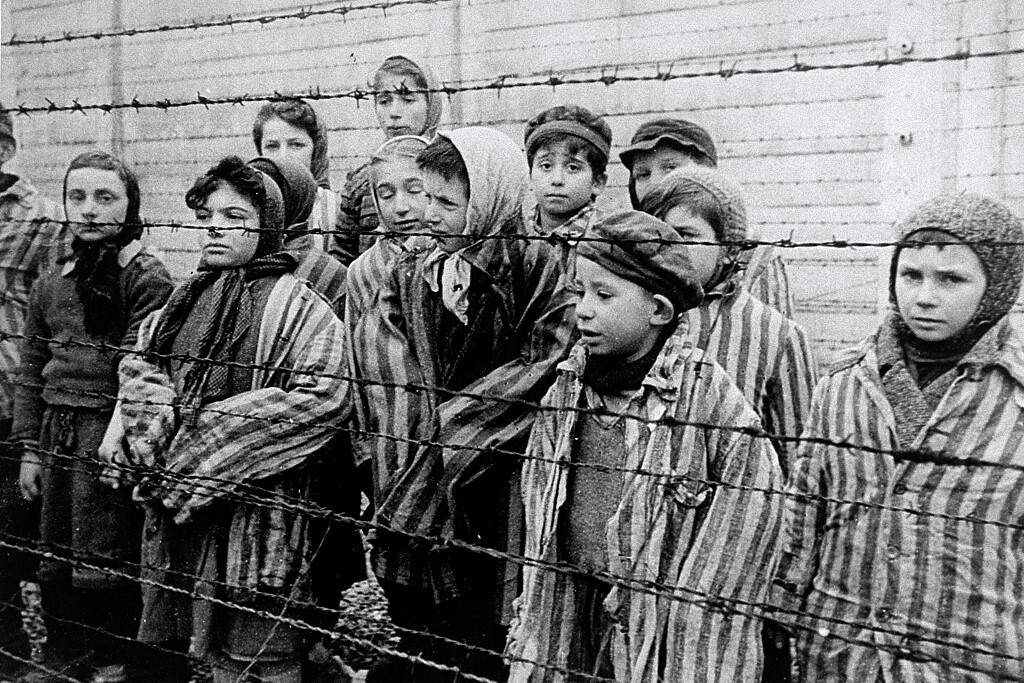 Child survivors of Auschwitz Image public domain