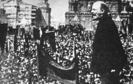 Lenin Addressing Crowd 1918