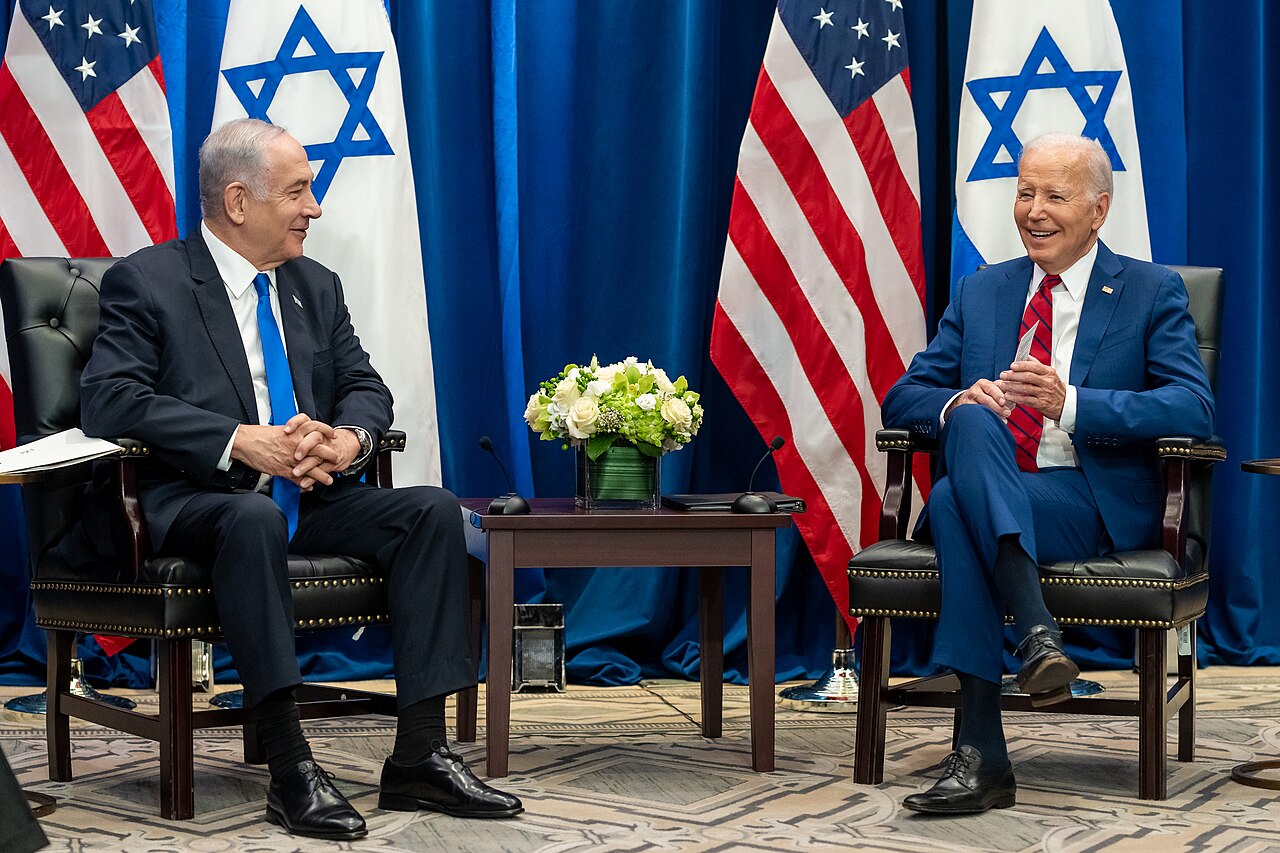 President Joe Biden participates in a bilateral meeting with Prime Minister of Israel Benjamin Netanyahu, Wednesday, September 20. 2023 at the InterContinental Barclay in New York City. (Official White House Photo by Cameron Smith)