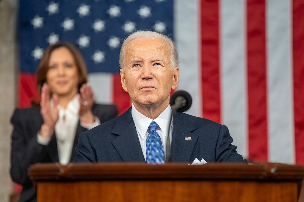 President Joe Biden delivers his State of the Union address to a joint session of Congress in the House Chamber at the U.S. Capitol, Thursday, March 7, 2024, in Washington, D.C.  (Official White House Photo by Adam Schultz)