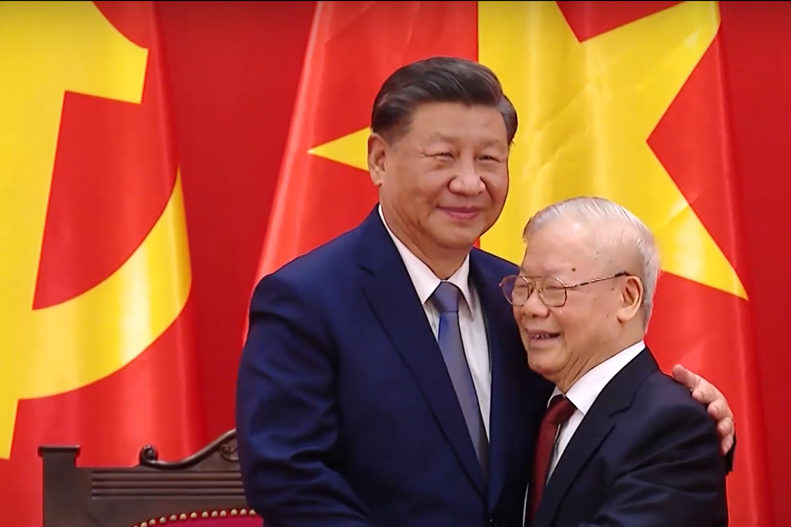 Xi Jinping and Nguyễn Phú Trọng meeting Image DaNangTV Wikimedia Commons